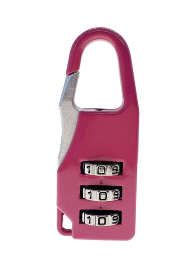 NIBEMINENT 3 Dial Digit Number Code Password Combination Padlock Pink 