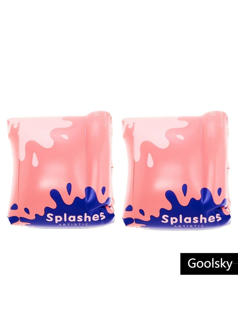 Goolsky عوامات ذراع للبالغين والأطفال - عوامات سبلاش-إنك الفنية للسباحة، عوامات قابلة للنفخ من PVC للبالغين والأطفال من 3-5-6-12 سنة - Image 1