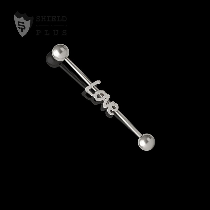 SHIELD PLUS 316L Industrial Ear Piercing Barbell 14G Surgical Steel 38 mm Unisex Cartilage Jewelry (1 Piece) - Image 2