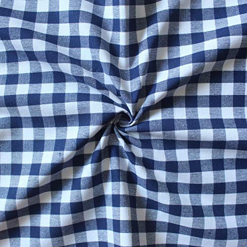 AIRWILL Cotton Checkered Pattern 6 Seater Table Cloth Pack of 1 pc (Blue) - Image 2