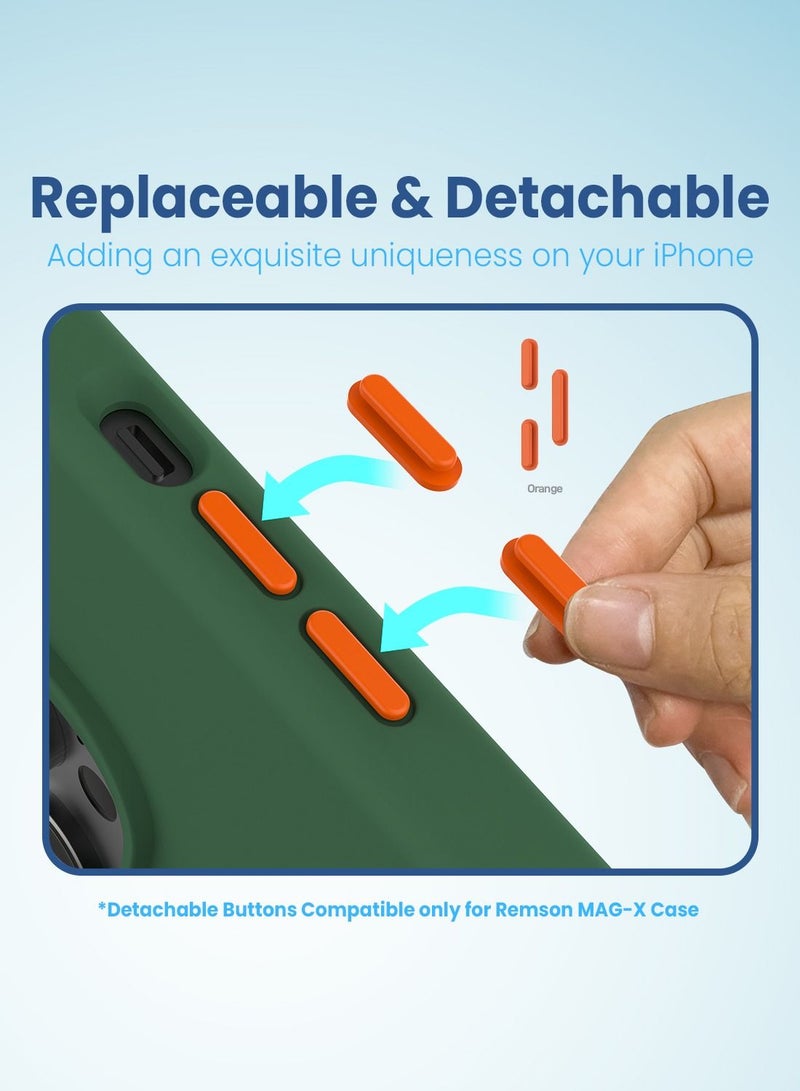 Remson حزام قبضة الهاتف Remson Mag-X مع حامل هاتف مغناطيسي (أخضر/برتقالي) - Image 4