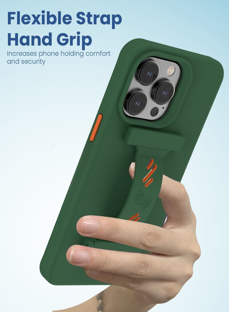 Remson حزام قبضة الهاتف Remson Mag-X مع حامل هاتف مغناطيسي (أخضر/برتقالي) - Image 2