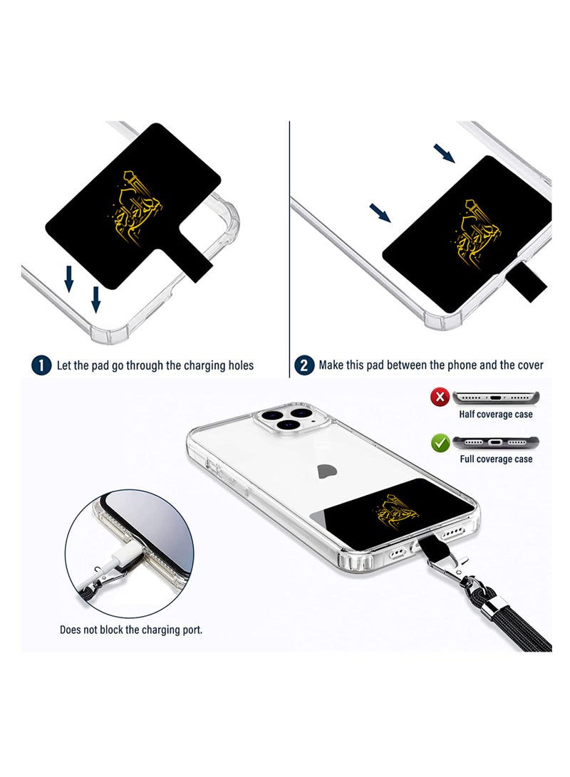 TLAXCA 4 in 1 for iPhone 15 Pro Max Case with Camera Ring Stand 2 x Tempered Glass Screen Protector and 1 x Universal Cell Phone Lanyard with Adjustable Nylon Neck Strap - Image 4