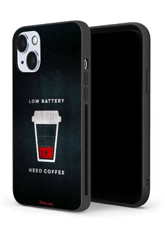 Tolwak Apple iPhone 14 Plus Protective Case Low Battery Need Coffee  - Image 1
