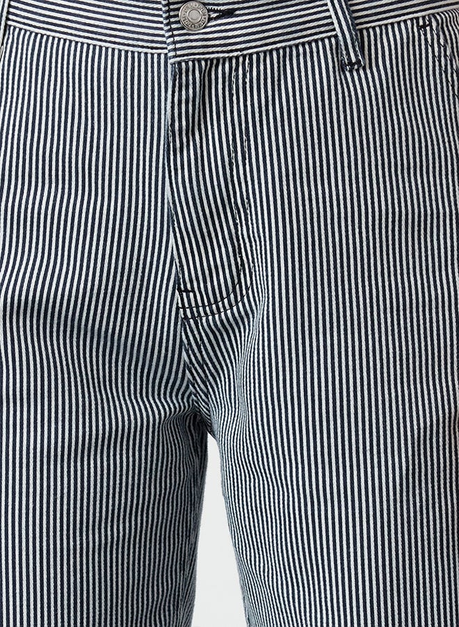 trendyol Multicolored Striped High Waist Wide Leg Jeans TWOAW25JE00020  - Image 4
