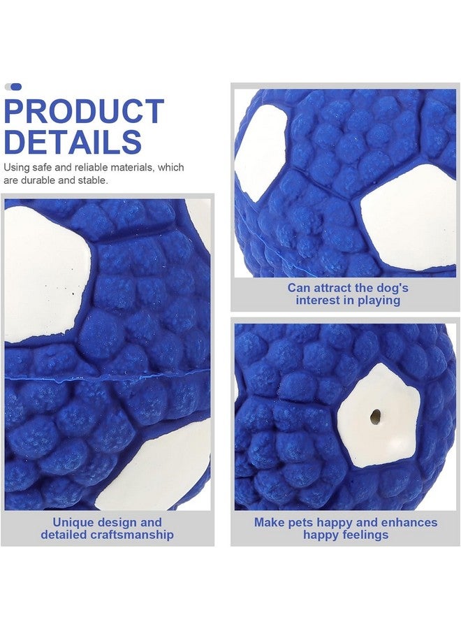 Petoys Dog Latex Squeaky Blue And White Football Small For Dogs, Cats Puppy & Kittens Multicolor - Image 4