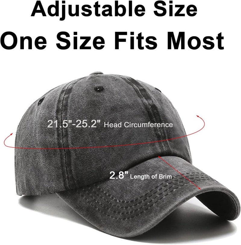 PFFY 2 Packs Vintage Washed Distressed Baseball Cap Golf Dad Hat for Men Women - Image 4
