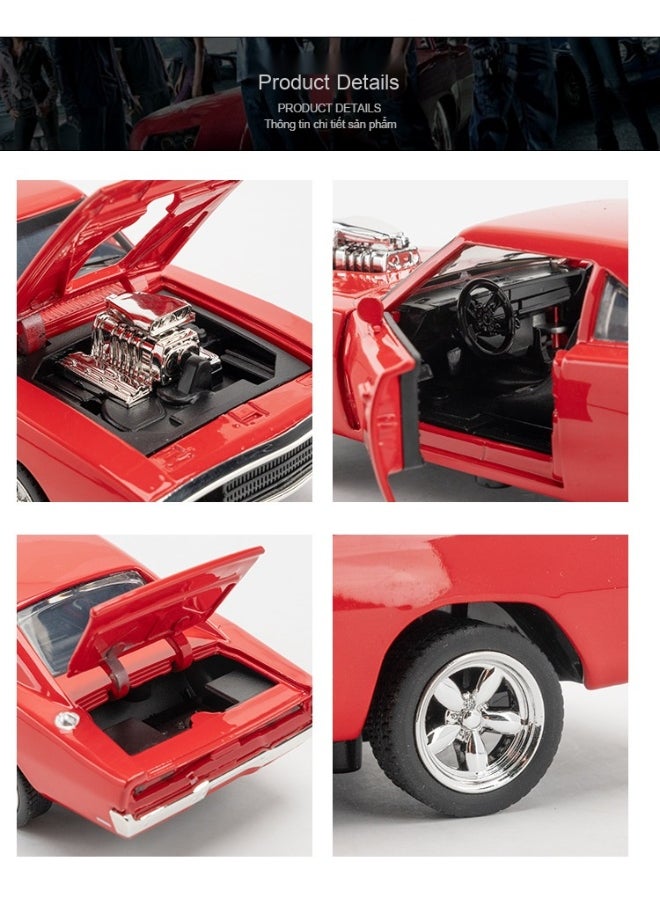 NIBEMINENT - Man's Dream-JIAYEMODEL 1:32 Diecast Model car for Fast & Furious car Dom's 1970 Dodge Charger Alloy Car, Toys for Kids,Boyfriend,Young Peoples Gift - Image 1