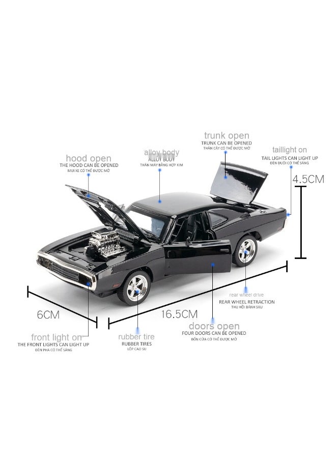 NIBEMINENT - Man's Dream-JIAYEMODEL 1:32 Diecast Model car for Fast & Furious car Dom's 1970 Dodge Charger Alloy Car, Toys for Kids,Boyfriend,Young Peoples Gift - Image 1