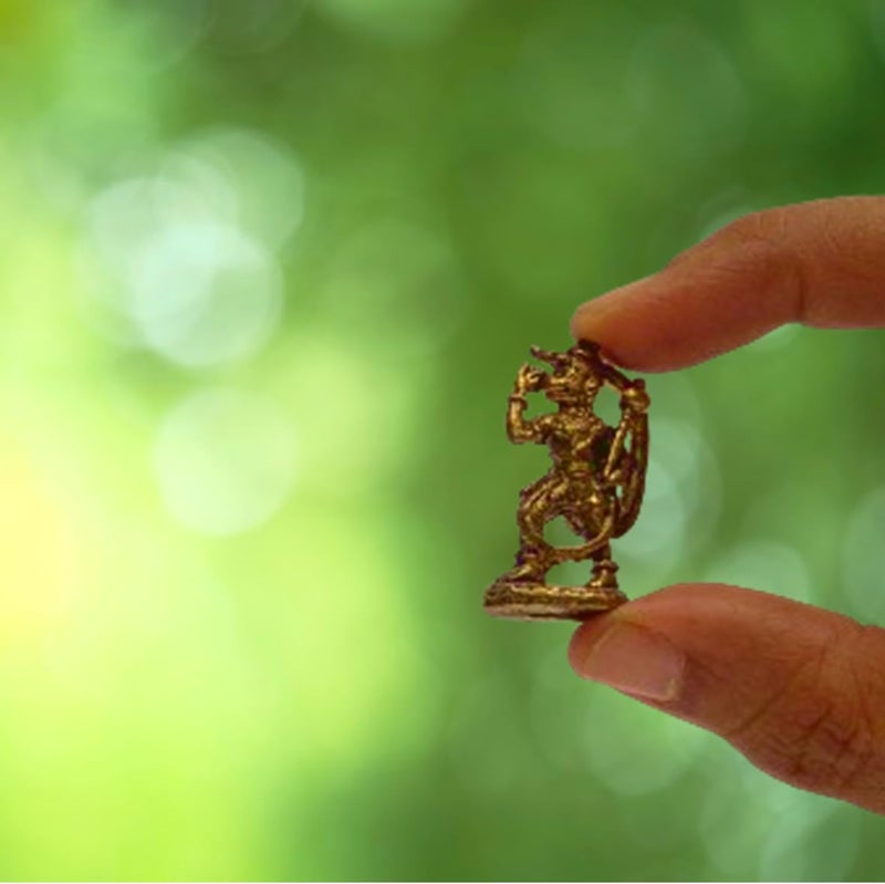 Purpledip Rare Miniature Statue Lord Hanuman Bajarang Bali Unique Collectible Gift 11175 - Image 1