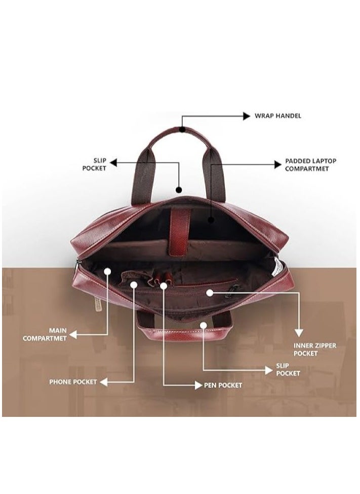 HAMMONDS FLYCATCHER - Men's Brown Laptop Leather Bag |15.6" laptop | ‎ LB122 (RI9V) - Image 1