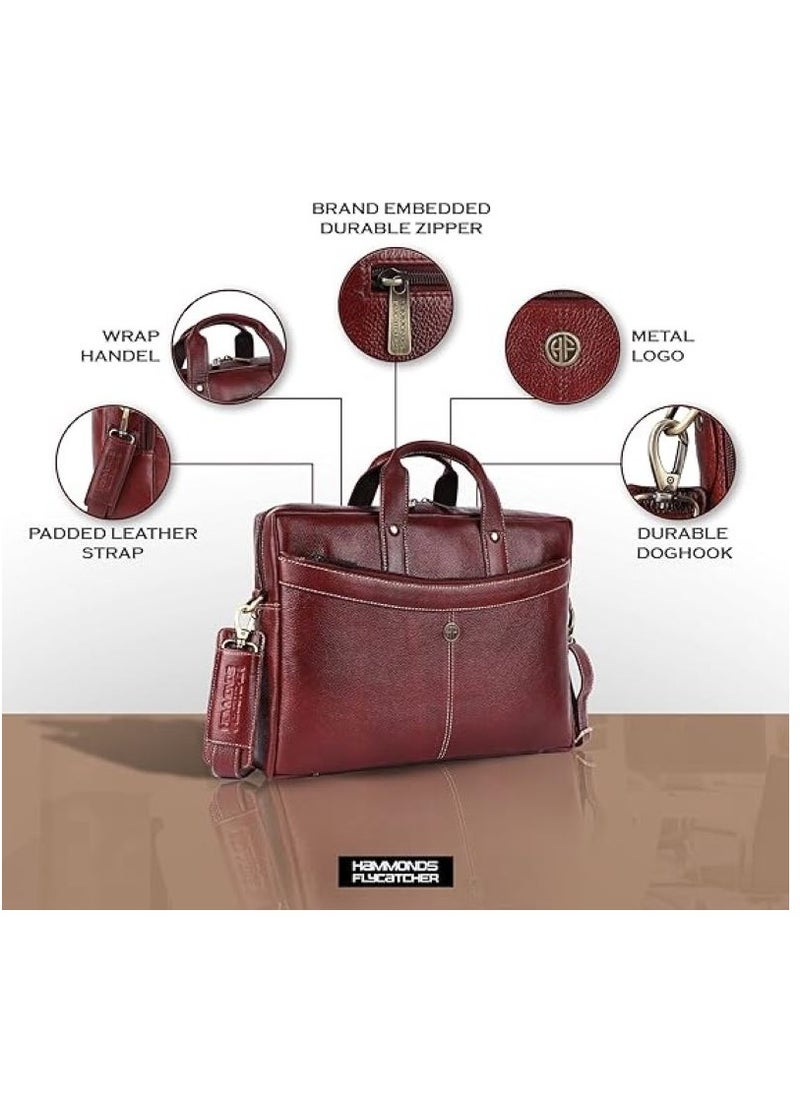 HAMMONDS FLYCATCHER - Men's Brown Laptop Leather Bag |15.6" laptop | ‎ LB122 (RI9V) - Image 1