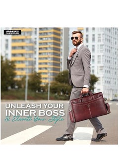 HAMMONDS FLYCATCHER Men's Brown Laptop Leather Bag |15.6" laptop | ‎ LB122 (RI9V)  - Image 3