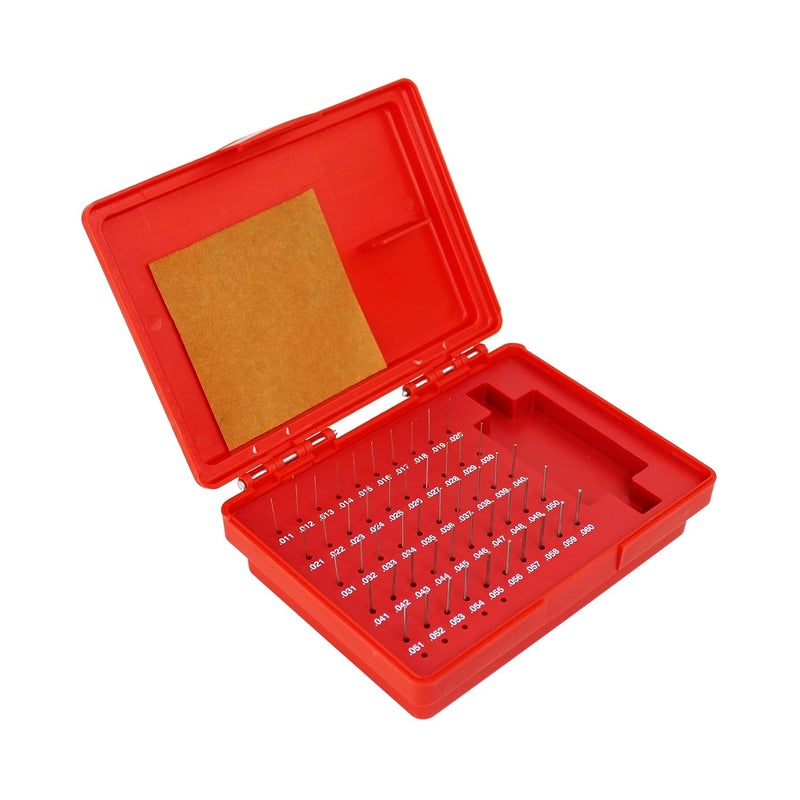HFS (R) Steel Pin Gauge Set Minus Gage M0 with Plastic Case for Carpenters and Home Improvement 0.011-0.060" 50pcs - Image 5