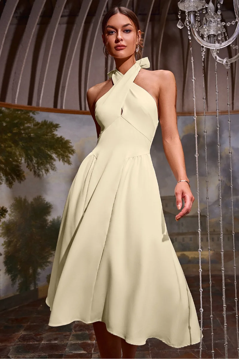 SIMPLEE Women's Summer Elegant DressLight & Comfortable Lightweight Cotton Blend Perfect for Outings