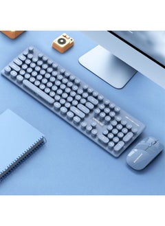 XINMENG N520 Rechargeable Wireless Keyboard Mouse Set(Blue)