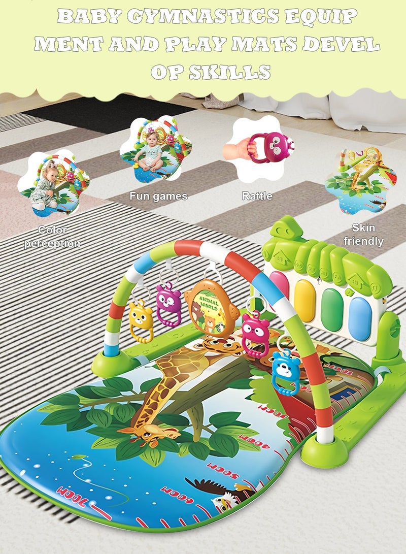 MaBaby Baby Play Mat Activity Gym, Musical Activity Center, Kick and Play Piano Gym, Tummy Time Mats for Newborn Babies Infants Toddlers Boys Girls - Image 2