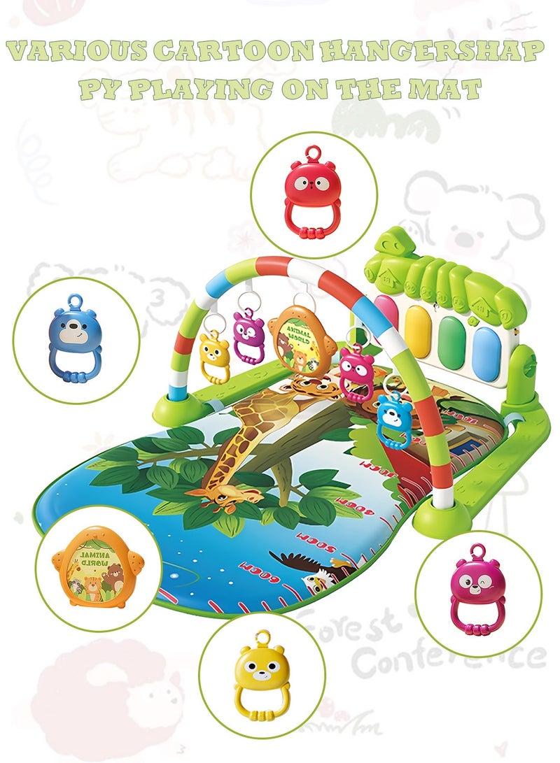 MaBaby Baby Play Mat Activity Gym, Musical Activity Center, Kick and Play Piano Gym, Tummy Time Mats for Newborn Babies Infants Toddlers Boys Girls - Image 5