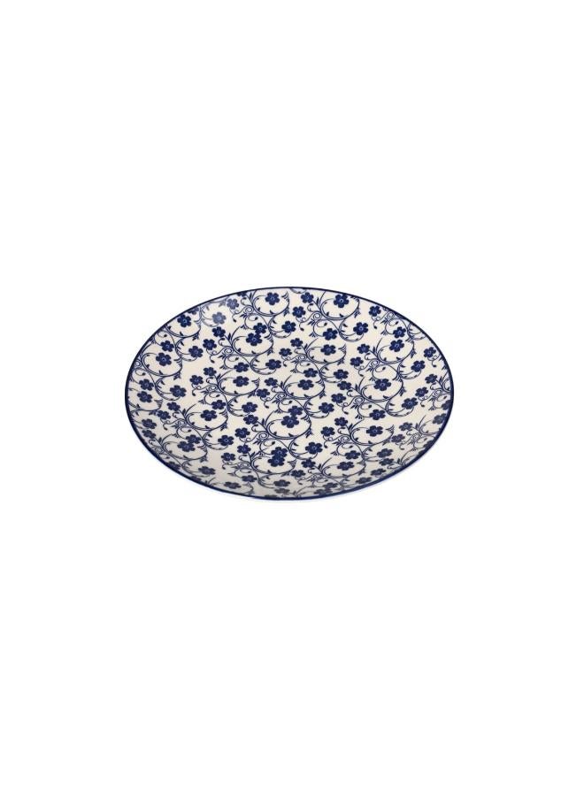 طبق جانبي سيراميكي بتصميم زهور