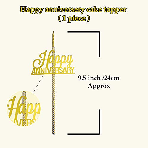 AMFIN® (Pack of 1) Anniversary Cake Topper / 25th Anniversary Cake Accessories / Cake Topper / Couple Cake Anniversary Topper / Cup Cake Anniversary Topper / Candle Cake Accessories - Image 2