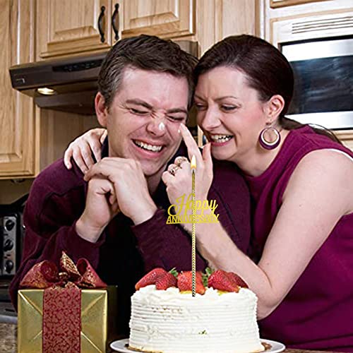 AMFIN® (Pack of 1) Anniversary Cake Topper / 25th Anniversary Cake Accessories / Cake Topper / Couple Cake Anniversary Topper / Cup Cake Anniversary Topper / Candle Cake Accessories - Image 4