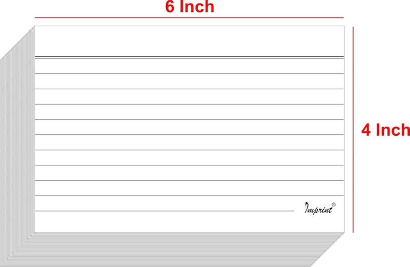 Imprint Ruled Flash Cards/Index Cards,White Card Stock,4" x 6" Inches, 400 Cards in This Pack - Image 4