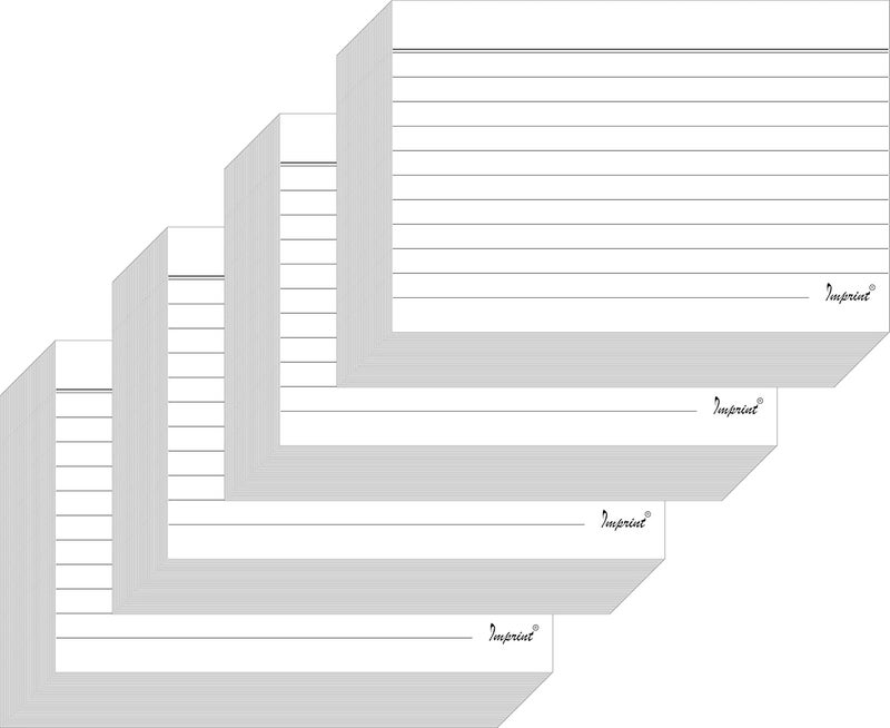 Imprint Ruled Flash Cards/Index Cards,White Card Stock,4" x 6" Inches, 400 Cards in This Pack - Image 2