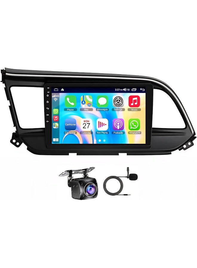 Vierex Fit Hyundai Elantra Car Stereo Elantra Android Screen 2019-2021 With Apple Carplay Android Auto Wireless WiFi DSP FM&AM BT AHD Camera Included Fast Interface QLED (2+32GB Carplay 4CORE) - Image 1