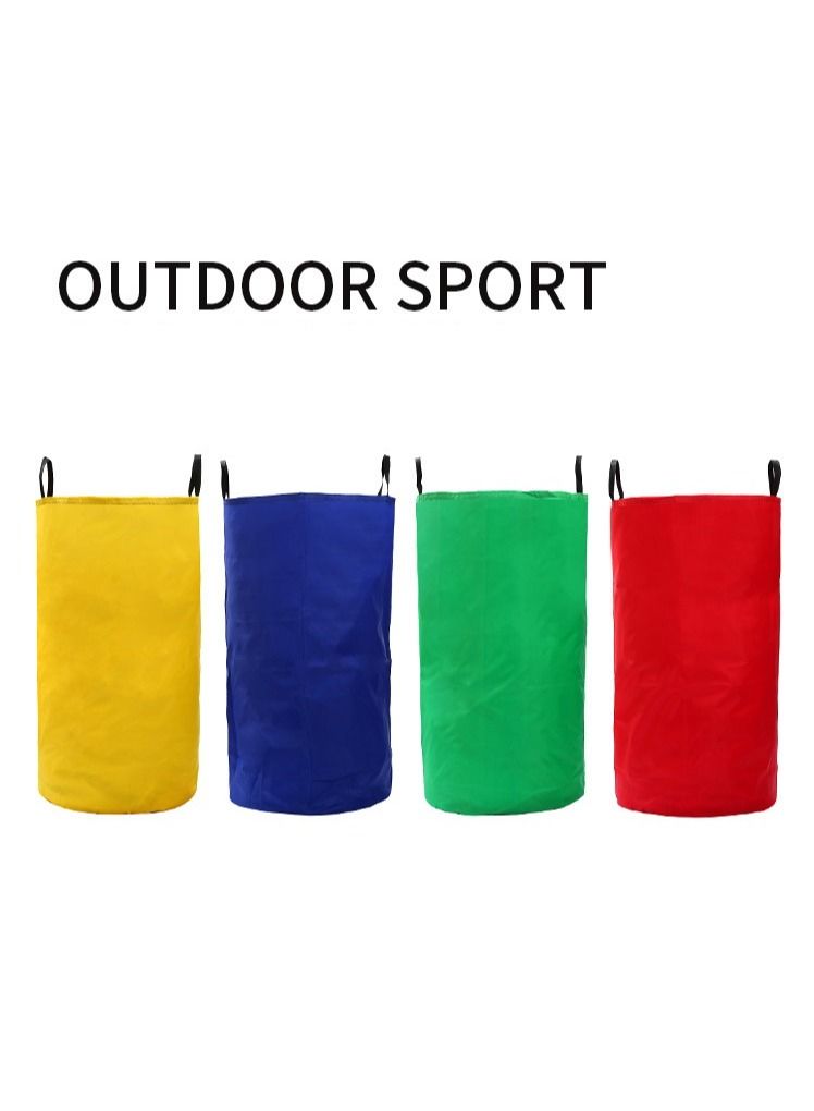 Y&D 4-Piece Potato Sack Race Bags Carnival Jumping Bags Outdoor Kangaroo Jump Games for Adults Kids Backyard Field Day Birthday Party Fun Lawn Games Activities Random Color - Image 1