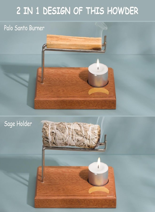 ZenBless Palo Santo and Sage Holder, Incense Burner Holder for Palo Santo & Sage Smudge Sticks, Lasting Burning Sage Holder for Burning Bowl, Ideal for Spiritual Meditation Gift - Image 2