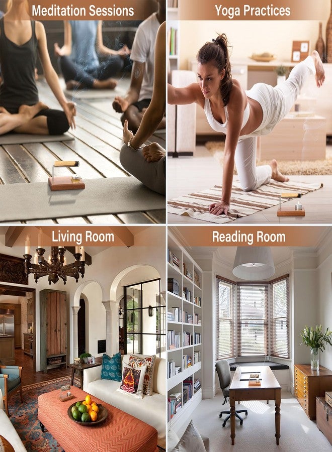 ZenBless Palo Santo and Sage Holder, Incense Burner Holder for Palo Santo & Sage Smudge Sticks, Lasting Burning Sage Holder for Burning Bowl, Ideal for Spiritual Meditation Gift - Image 4