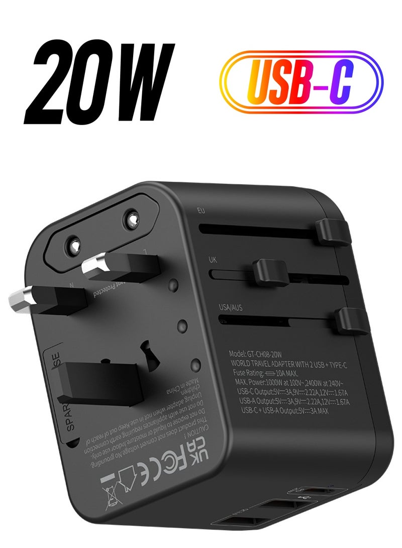 جولتيج شاحن حائط CH08 بقدرة 20 واط مع حماية الأمان ووظيفة المنافذ المتعددة - Image 1