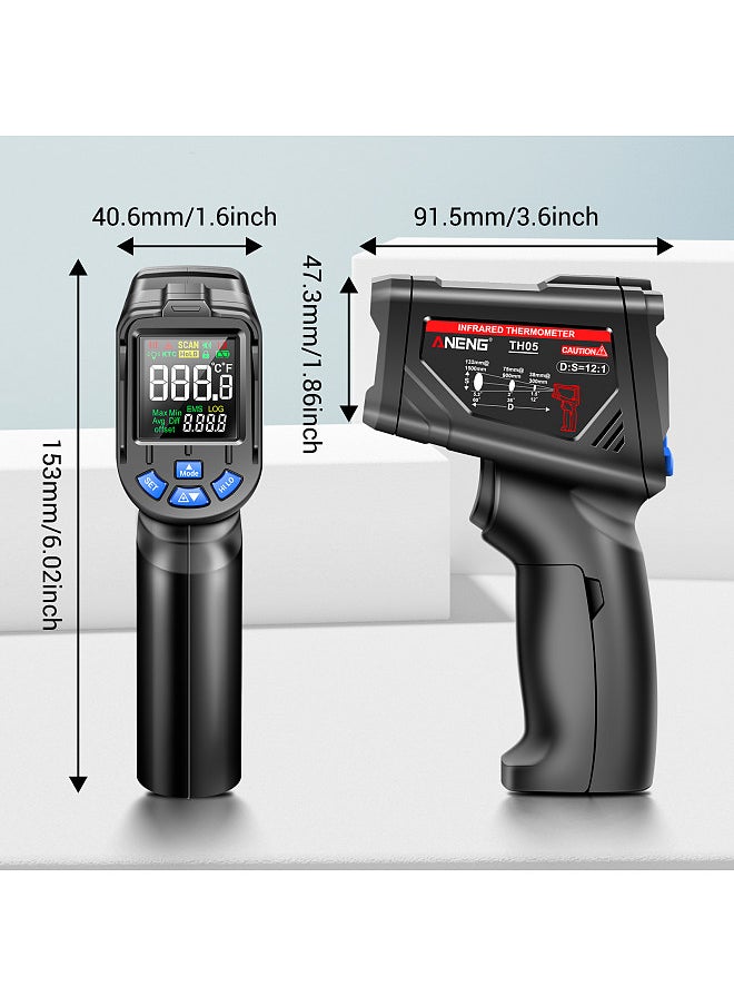 ANENG - TH05 Non-Contact Infrared Thermometer -20℃~650℃/-4℉~1202℉ IR Laser Sensor Circuit Industrial Testing Floor Heating Tube Temperature Testers Rapid Measure Tester - Image 1