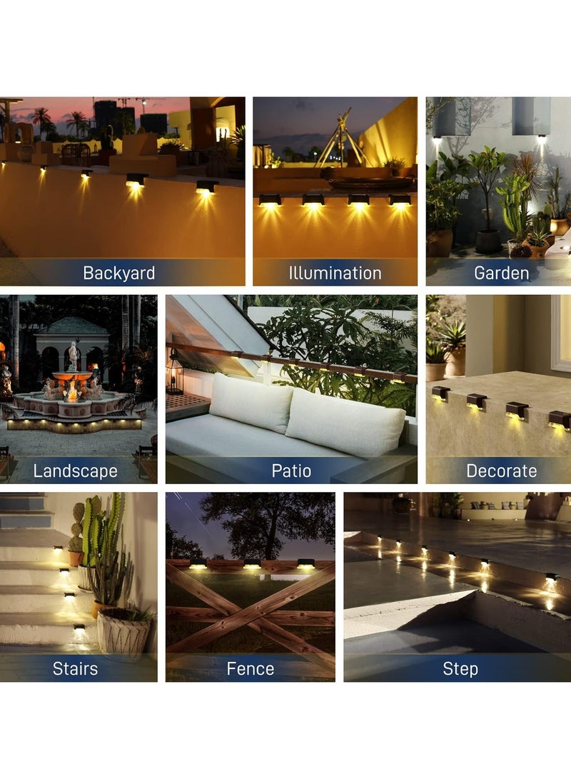 دريمزون مصابيح مقاومة للماء تعمل بالطاقة الشمسية مكونة من 4 قطع من مصابيح LED للسطح والسياج - Image 4