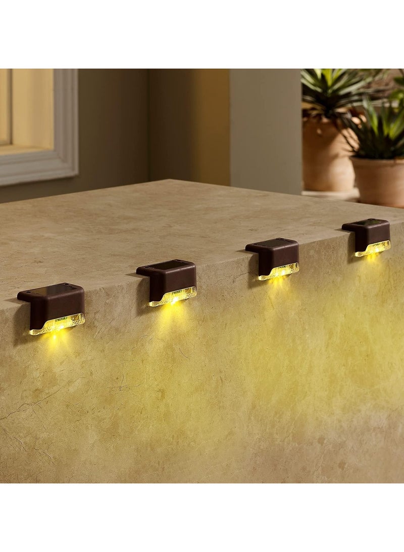 دريمزون مصابيح مقاومة للماء تعمل بالطاقة الشمسية مكونة من 4 قطع من مصابيح LED للسطح والسياج - Image 1