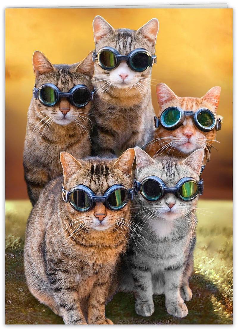CardFool Funny Cat Birthday Card for Women, Men, Family, Friends - Hilarious card for a bright candle birthday celebration! - Image 1