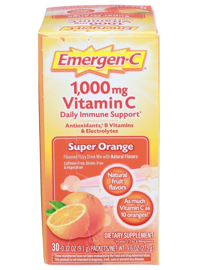 Emergen-C Super Orange, 30 pack, .32 oz each - Image 1