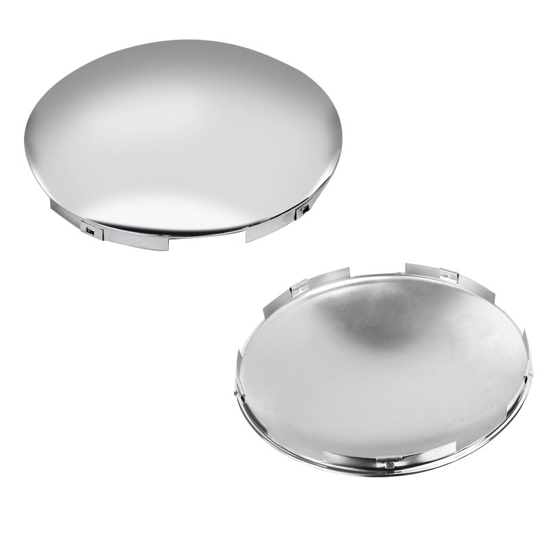 Kamrexi 2 Pcs Semi Truck Hub Cap Cover, 5 Uneven Notched, 7/16" Lip and Pre-Installed Clips, Dome Top Fit for Front Wheels and Trailers - Image 1