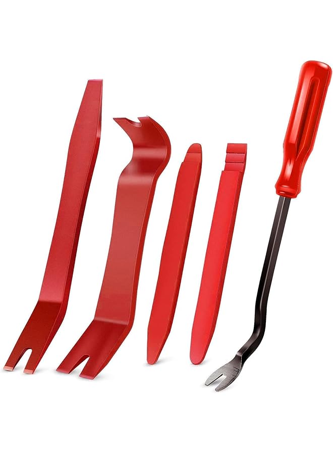 Lonimia Auto Trim Removal Tool Kit, Trim Removal Tool, 5 Pcs Nylon Fiber Material No Cracking Or Bending Ultra-Light Practical Tool, Suitable For Car Audio/Radio System Installing Or Removing Etc  - Image 1