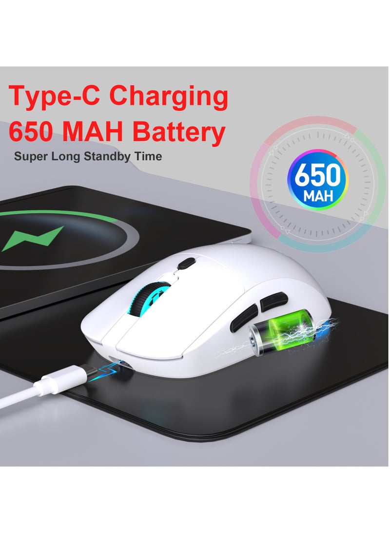 إتش إكس إس جيه 2.4G USB ماوس لاسلكي قابل للتعديل 3600 ديسيبل متوحد الخواص 7 ألوان RGB الفئران مريحة للمنزل مكتب الكمبيوتر المحمول ألعاب الكمبيوتر  - Image 4