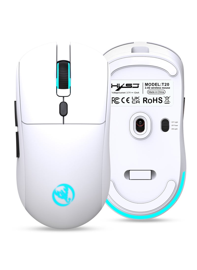إتش إكس إس جيه 2.4G USB ماوس لاسلكي قابل للتعديل 3600 ديسيبل متوحد الخواص 7 ألوان RGB الفئران مريحة للمنزل مكتب الكمبيوتر المحمول ألعاب الكمبيوتر  - Image 1