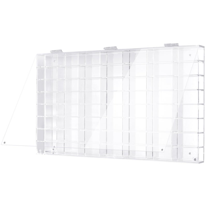 DisplayGifts Hot 56 Compartment 1/64 Scale Toy Cars Wheels Matchbox Display Case Stand Wall Diecast Model Car Cabinet w/Door -AHW64-56 - Image 3