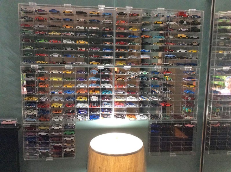 DisplayGifts Hot 56 Compartment 1/64 Scale Toy Cars Wheels Matchbox Display Case Stand Wall Diecast Model Car Cabinet w/Door -AHW64-56 - Image 5