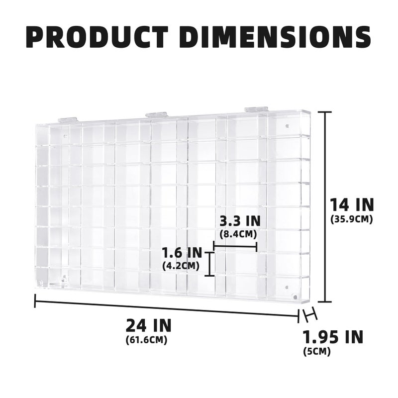 DisplayGifts Hot 56 Compartment 1/64 Scale Toy Cars Wheels Matchbox Display Case Stand Wall Diecast Model Car Cabinet w/Door -AHW64-56 - Image 4