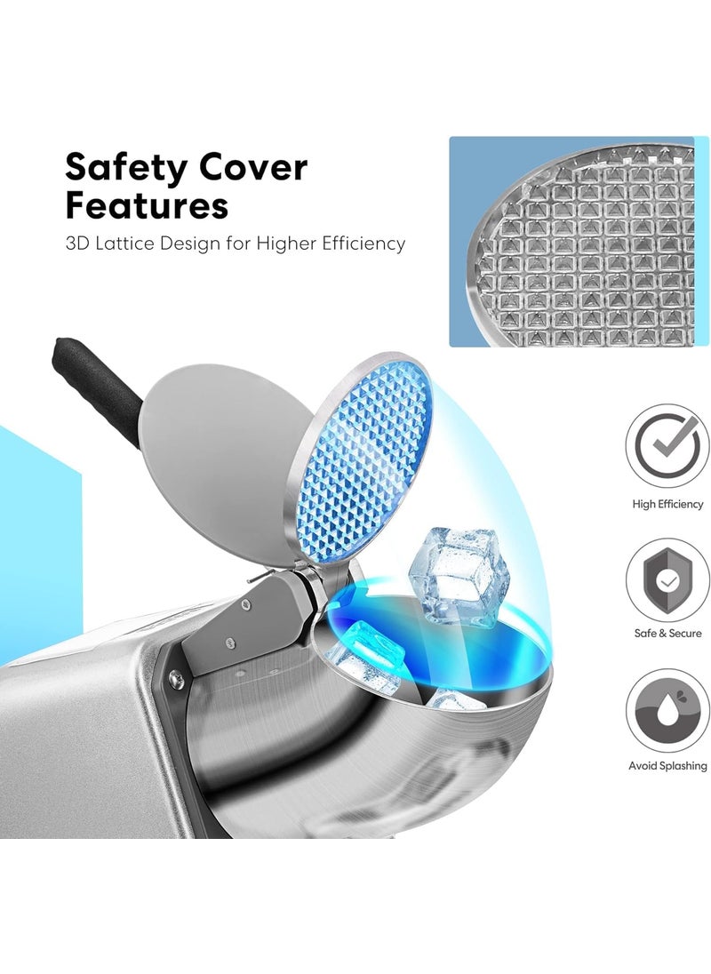 GLOWICK GLOWICK Heavy Duty Electric Ice Crusher Machine Snow Cone MachineElectric Gola Making Machine for Crusher 1 pcs Small  - Image 3