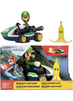 Super Mario Super Mario Spin Out 2.5" MarioKart - Luigi Racer Vehicle  - Image 1