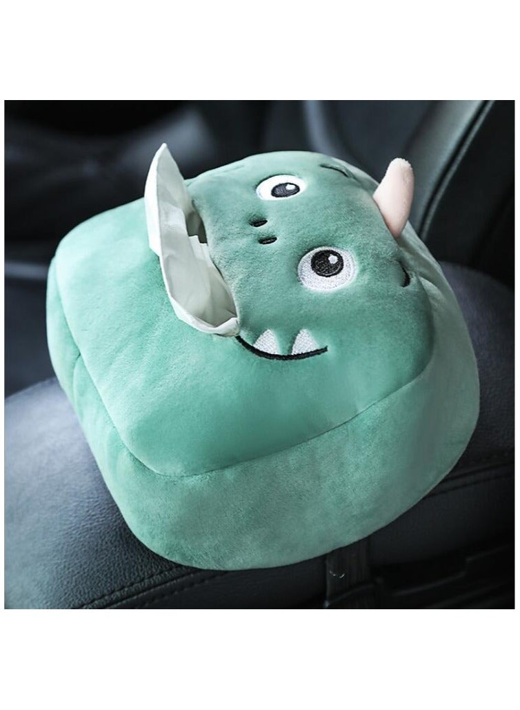 Generic Dinosaur Car Tissue Holder – Cute Plush Hanging Tissue Box for Cars  - Image 3