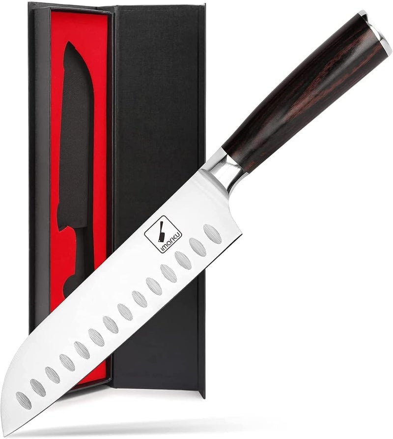 imarku Chef Knife 7 Inch Kitchen Knife Ultra Sharp Santoku Knife - 7Cr17Mov Japanese Chefs Knife, Kitchen Gadgets 2025, Apartment Essentials, Birthday Gifts for Him Her, Best Gifts for Women Men - Image 1