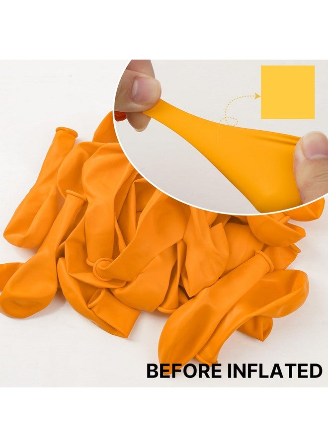 PartyWoo Mustard Yellow Balloons 50 pcs 12 Inch Fall Color Orange Yellow Balloons for Graduation Thanksgiving Baby Shower Gender Reveal Sunflower Little Cutie Birthday Party Decorations Orange-Y10 - Image 4