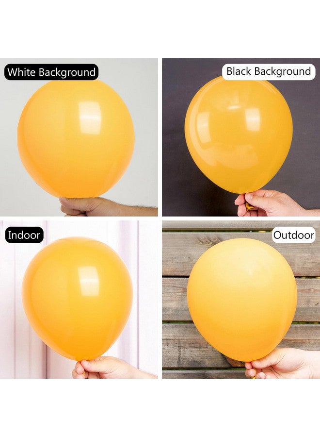 PartyWoo Mustard Yellow Balloons 50 pcs 12 Inch Fall Color Orange Yellow Balloons for Graduation Thanksgiving Baby Shower Gender Reveal Sunflower Little Cutie Birthday Party Decorations Orange-Y10 - Image 2